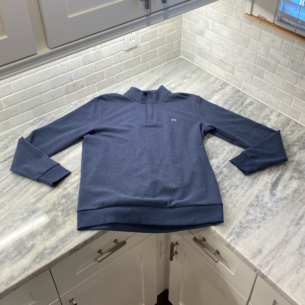 Travis Mathew Men's Navy Zip-Up Sweater